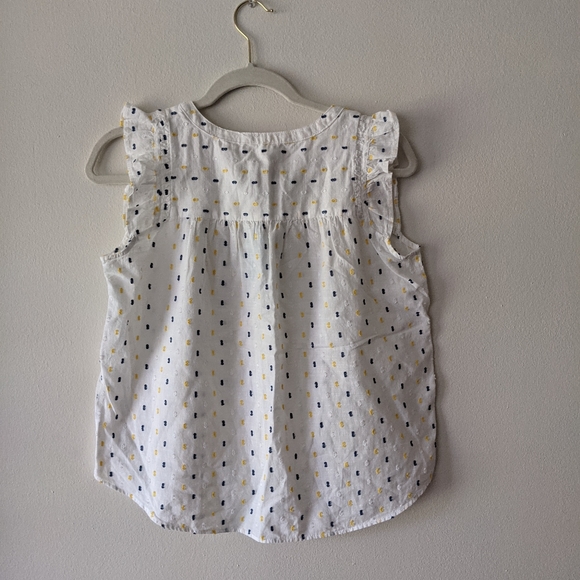 NWT LOFT Clip Smocked Split Neck Shell - Picture 4 of 5